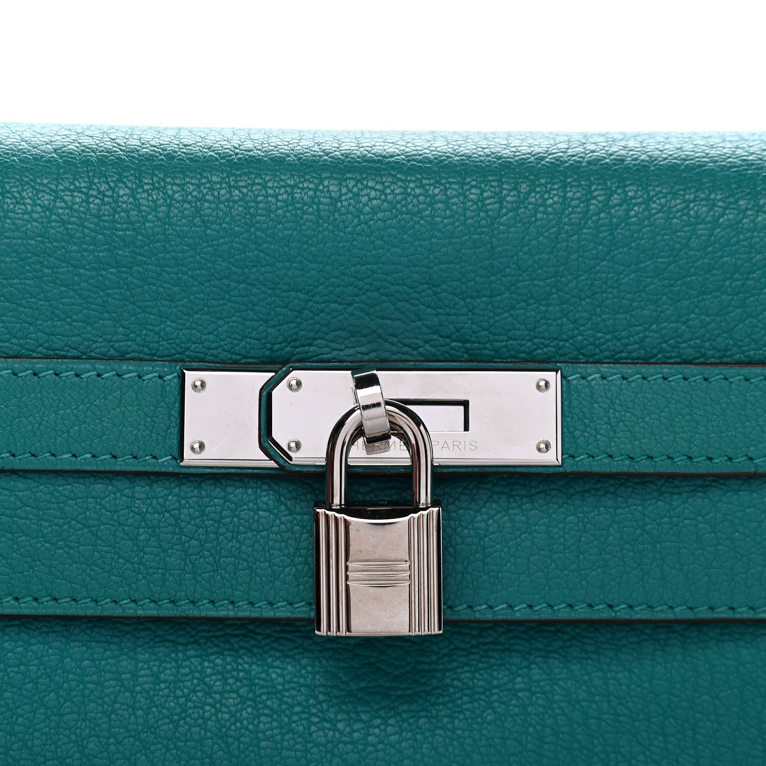 Hermes Chevre Mysore Kelly Retourne 32 Bleu Paon 17 of 18