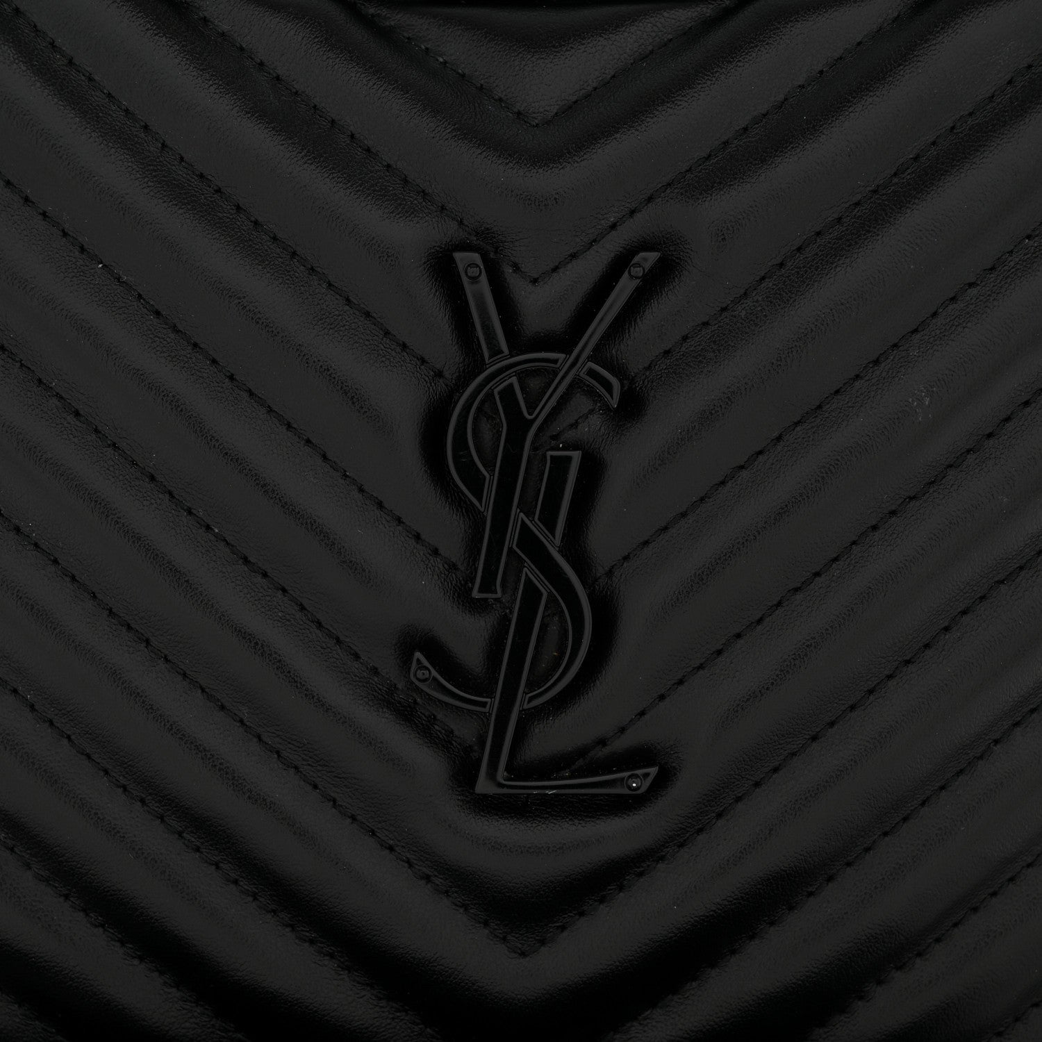 Saint Laurent Calfskin Matelasse Monogram Monochrome Lou Camera Bag Black 11 of 11