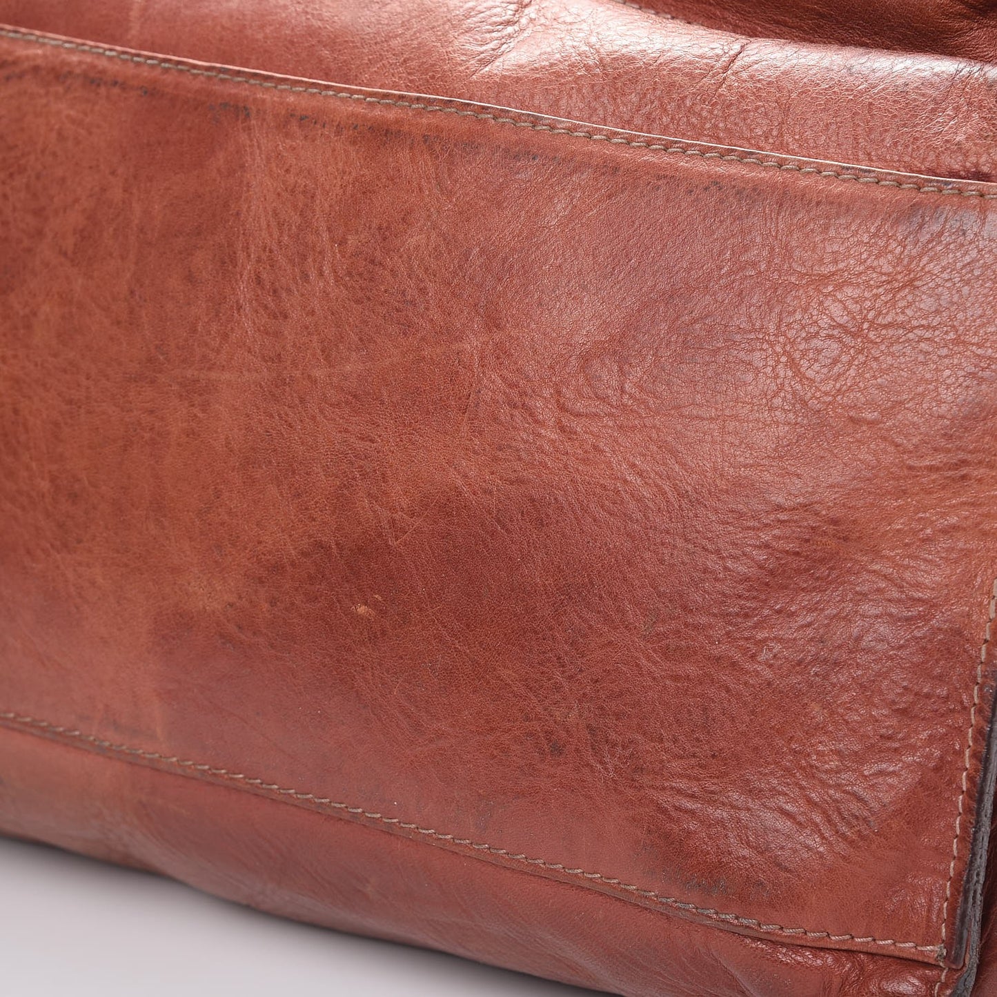 Calfskin Roxanne Satchel Rust