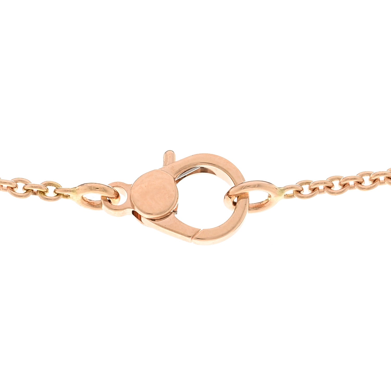 Hermes 18K Rose Gold Diamond Finesse Pendant Necklace 4 of 6