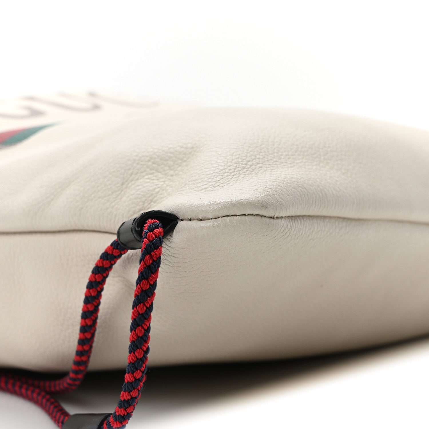 Gucci Calfskin Logo Drawstring Backpack Mystic White 9 of 10