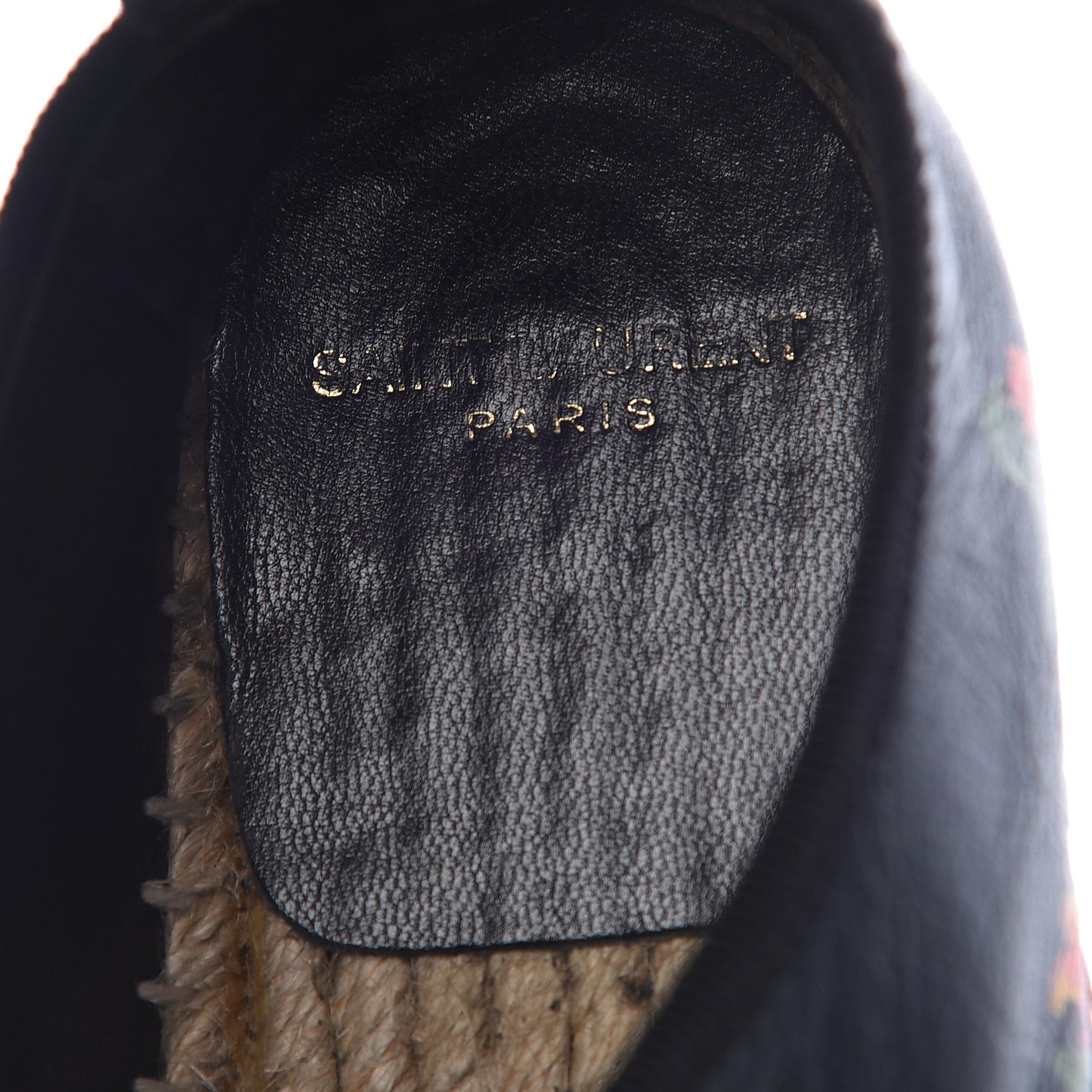 Floral Print Lace Up Espadrilles 37 Black