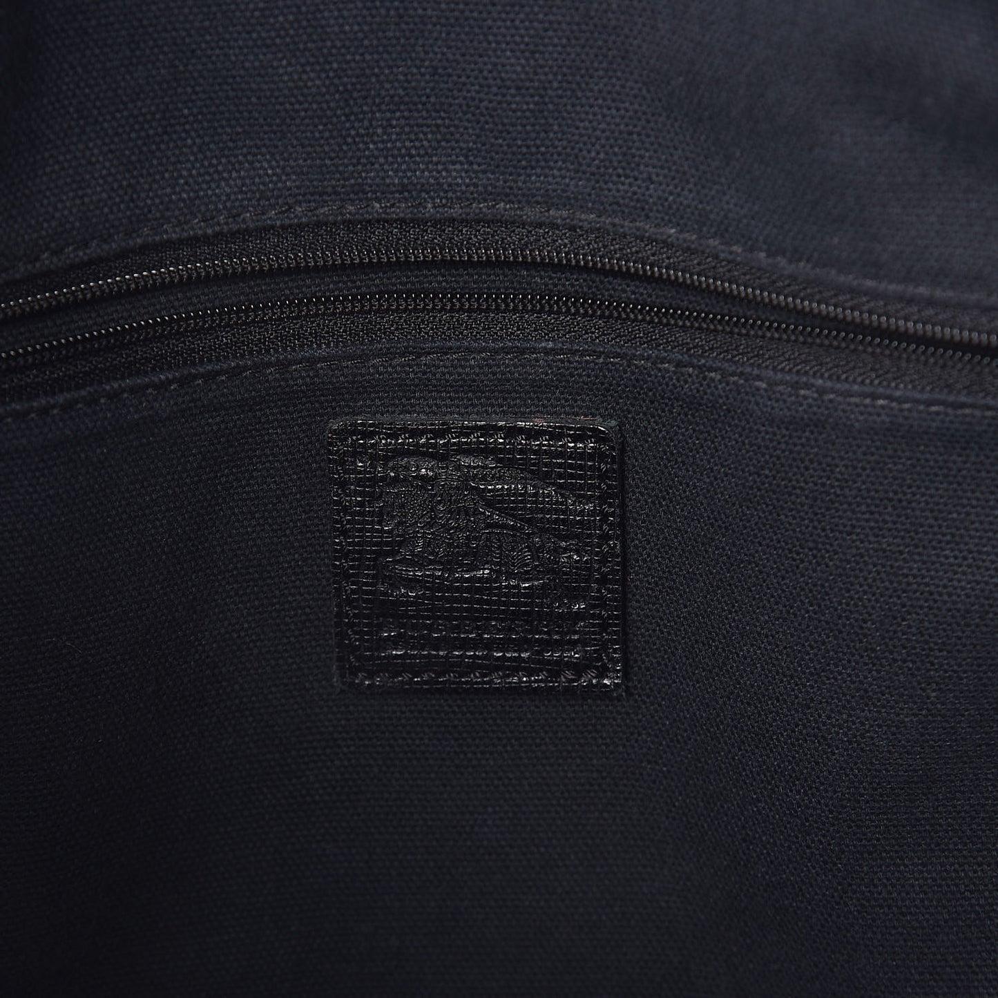 Canvas Calfskin Logo Tote Black