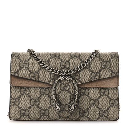 Gucci GG Supreme Monogram Super Mini Dionysus Shoulder Bag Taupe 1 of 11