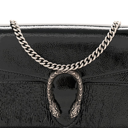 Gucci Crinkled Patent Super Mini Dionysus Shoulder Bag Black 8 of 11