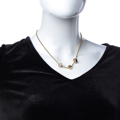 Louis Vuitton Swarovski Gamble Short Necklace Gold 2 of 6