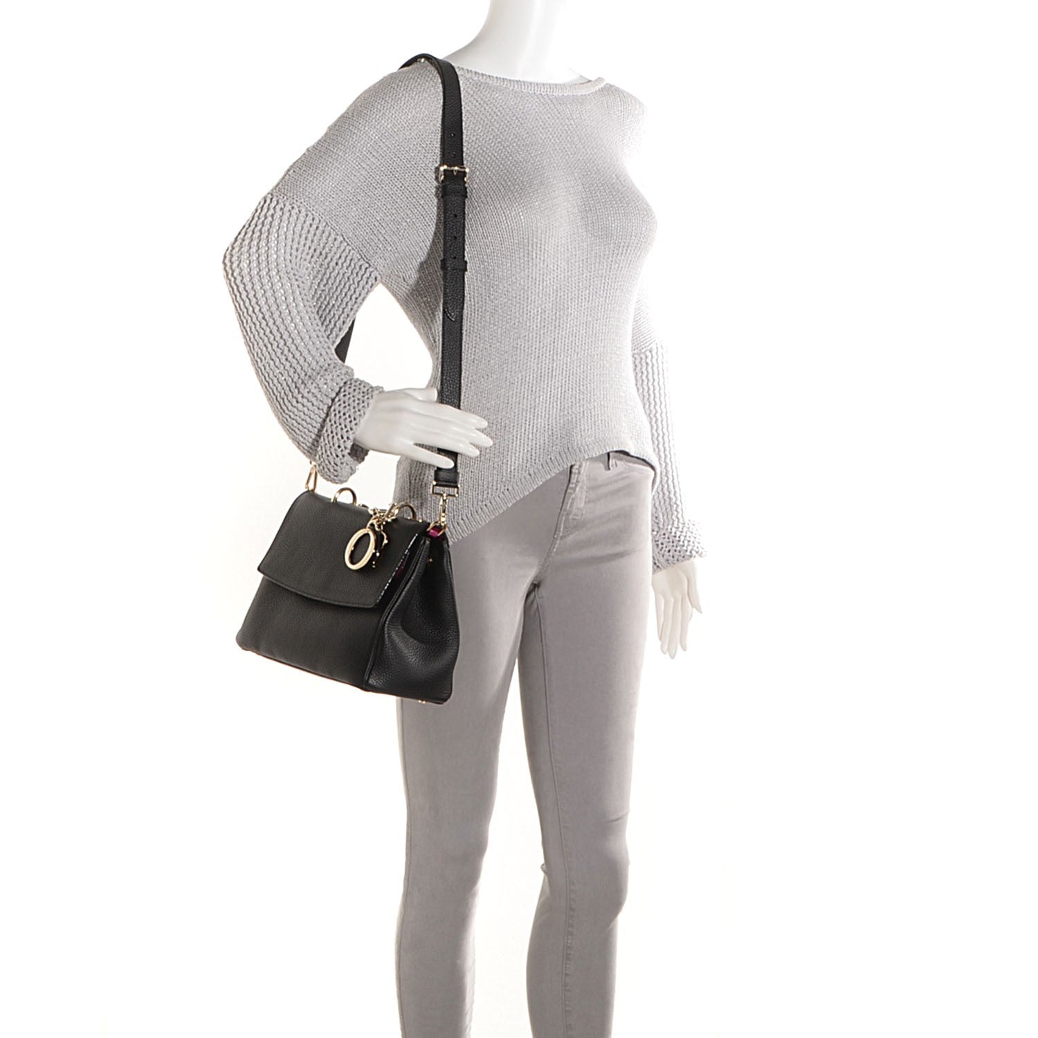 Christian Dior Bullcalf Small Be Dior Flap Black Fraise 2 of 10