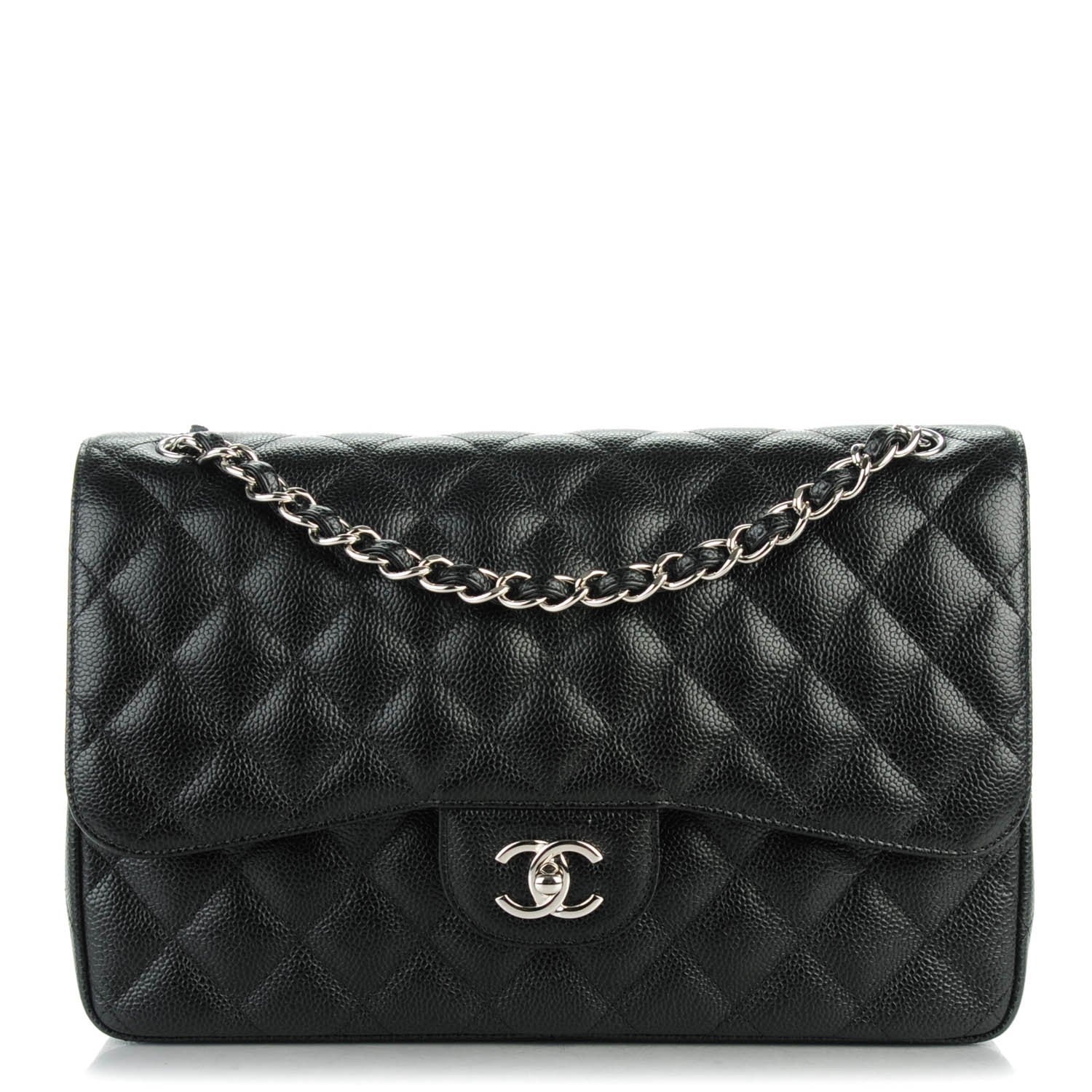 Chanel Caviar Quilted Jumbo Double Flap Black 1 of 7