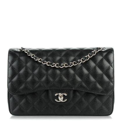 Chanel Caviar Quilted Jumbo Double Flap Black 1 of 7
