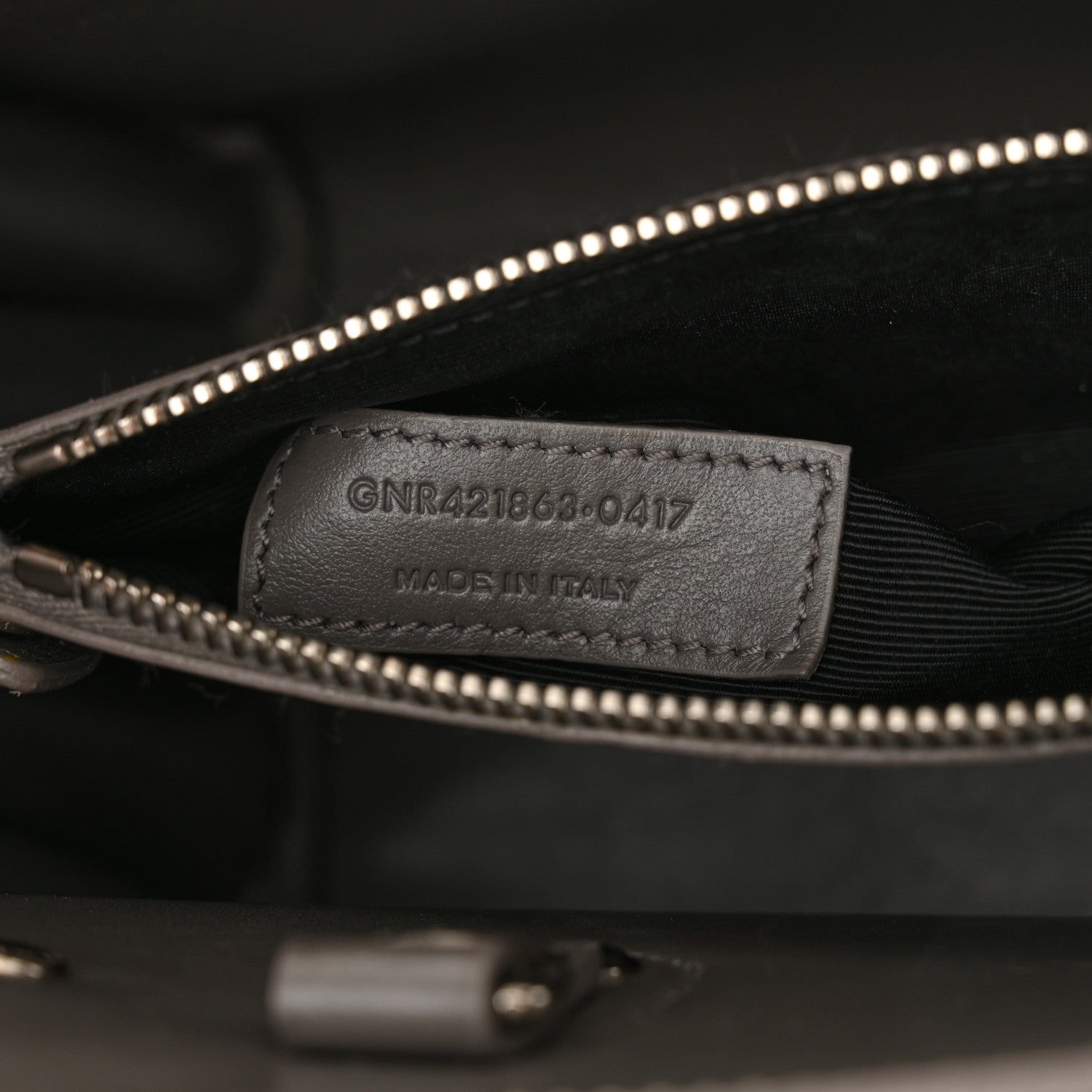 Saint Laurent Grained Calfskin Topstich Baby Sac De Jour Grey 4 of 18