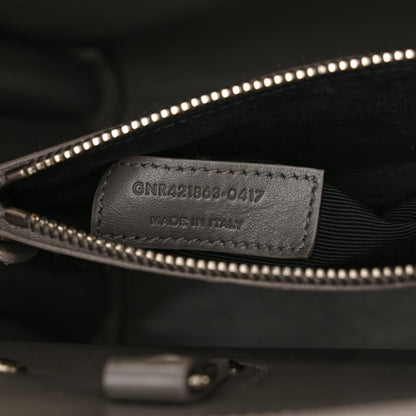 Saint Laurent Grained Calfskin Topstich Baby Sac De Jour Grey 4 of 18