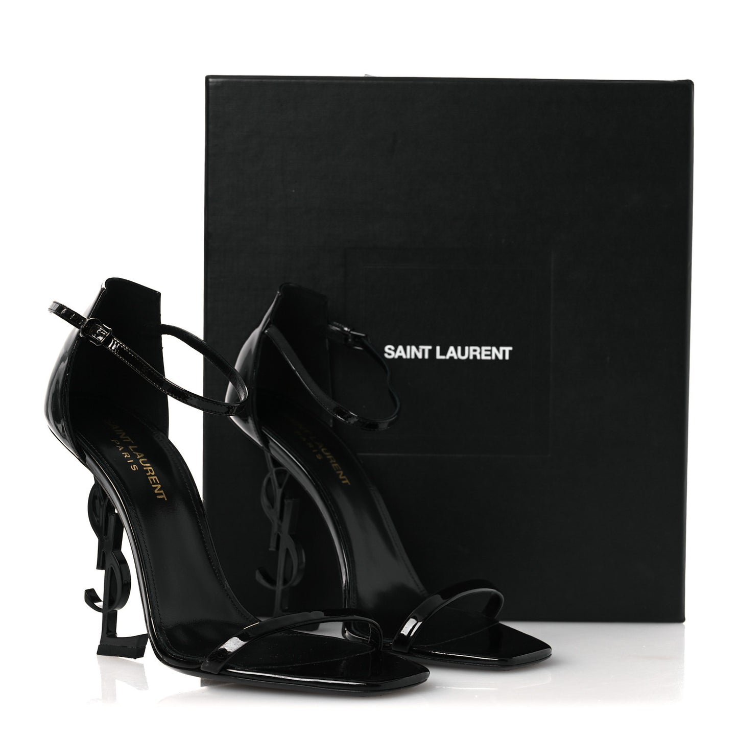 Patent Calfskin Opyum 110 Sandals 39 Black 39 Black