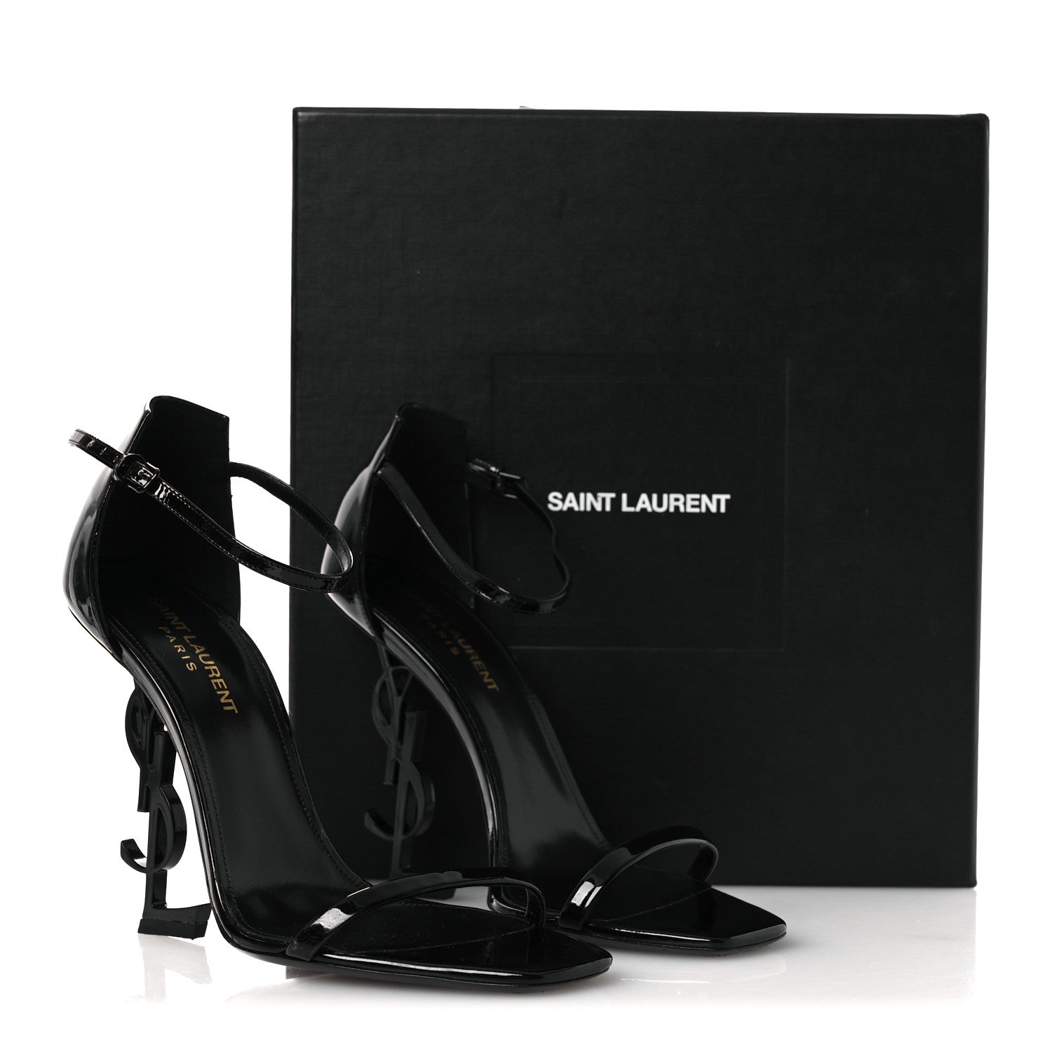 Saint Laurent Patent Calfskin Opyum 110 Sandals 39 Black 39 Black 12 of 12
