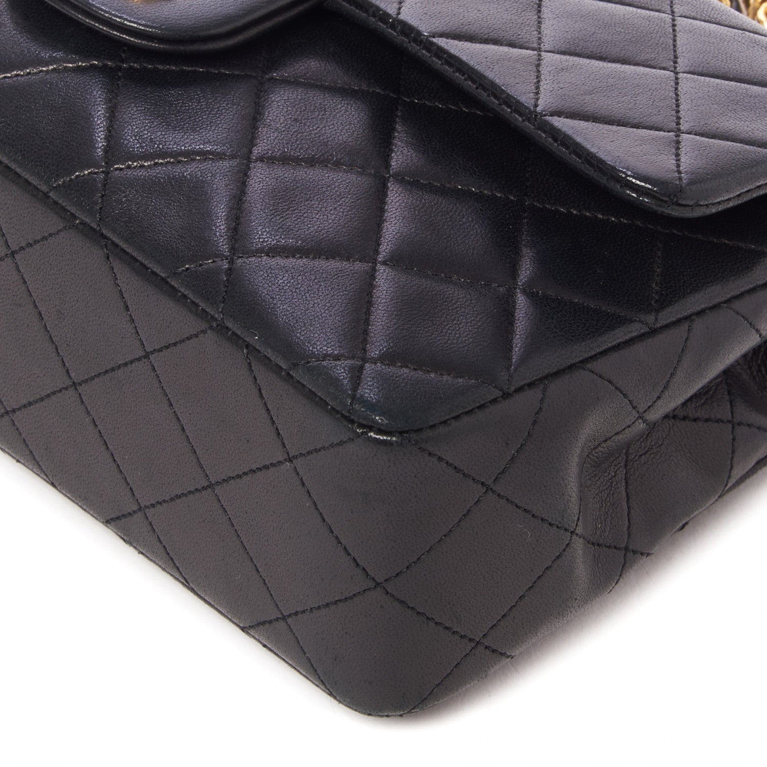 Chanel Lambskin Quilted Small Double Flap Black 4 of 10
