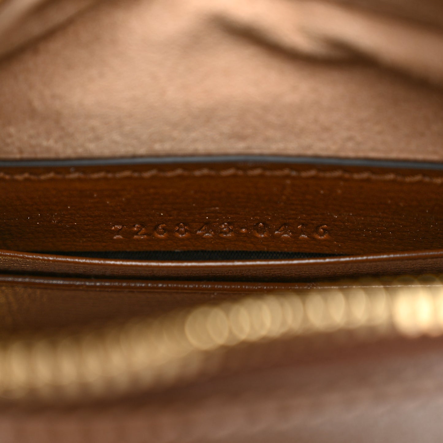 GG Supreme Monogram Azalea Calfskin Mini Retro Interlocking G Half Moon Bag Beige Ebony Brown Sugar