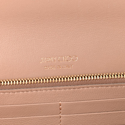 Jimmy Choo Glitter Milla Wallet on Chain Natural 6 of 10