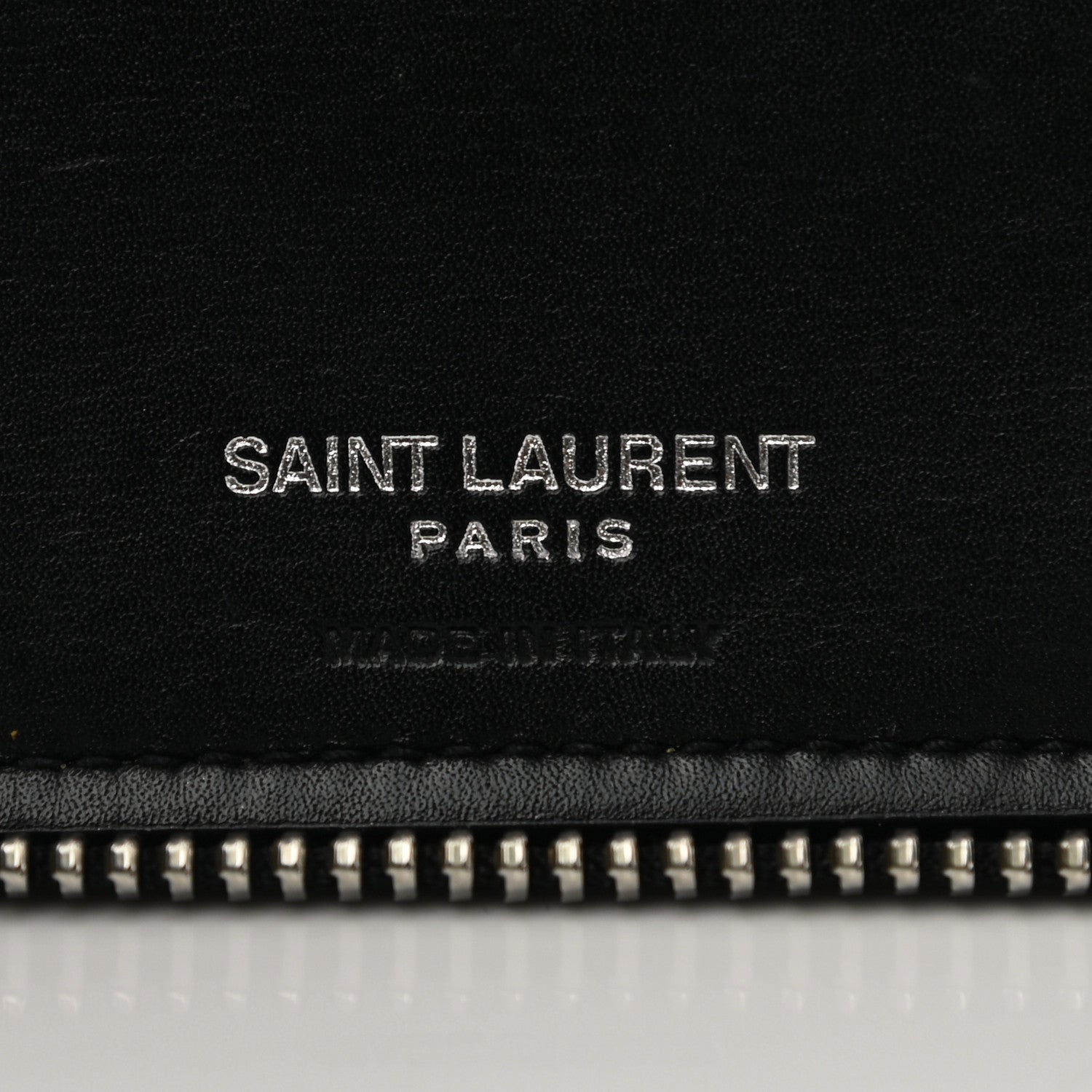 Saint Laurent Ultra Calfskin Monogram Mens Zip Around Continental Wallet Black 6 of 8