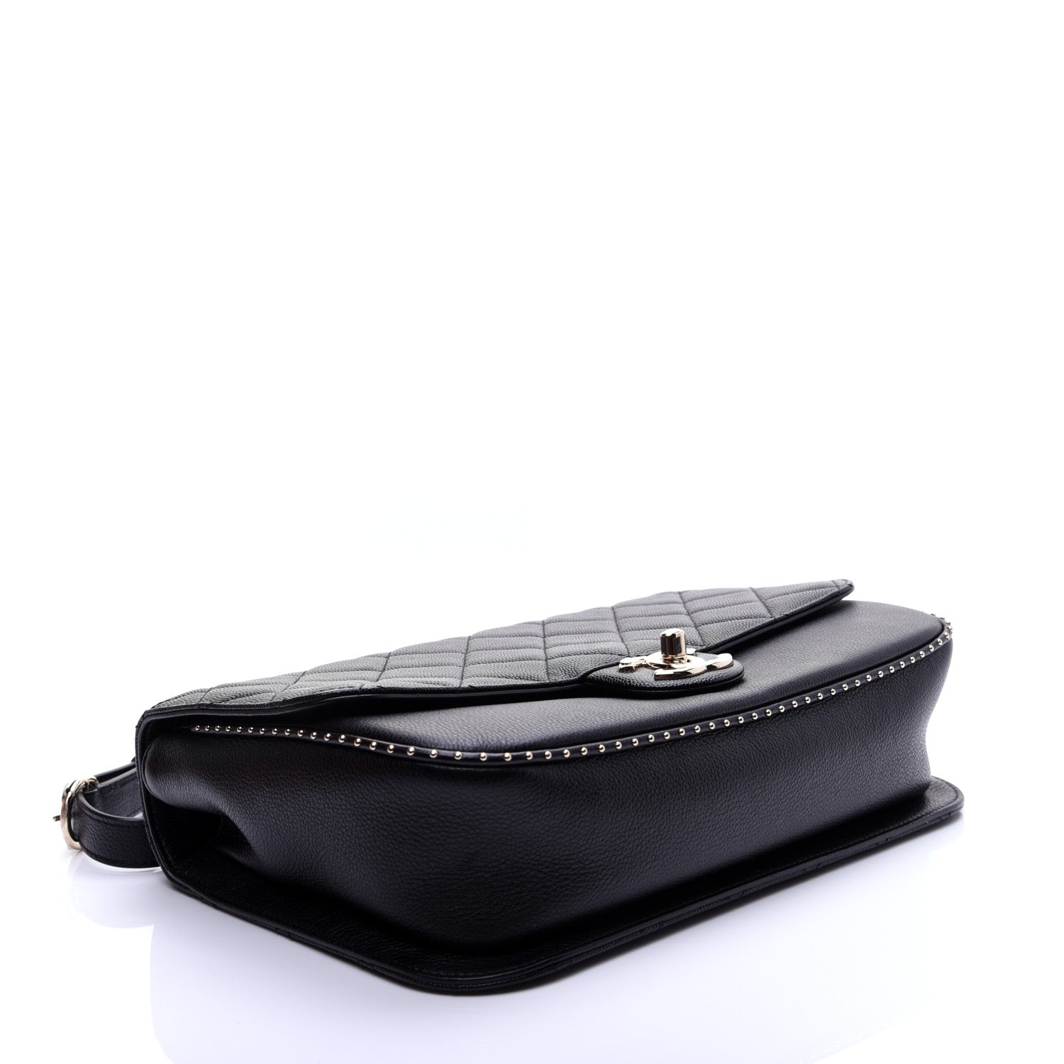 Chanel Caviar Quilted Large Studded Flap Black 5 of 13