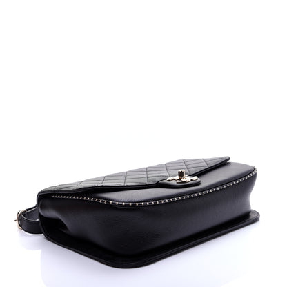Chanel Caviar Quilted Large Studded Flap Black 5 of 13