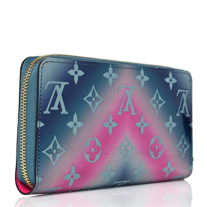 Louis Vuitton Metallic Vernis Degrade Zippy Wallet Blue Pink 3 of 8