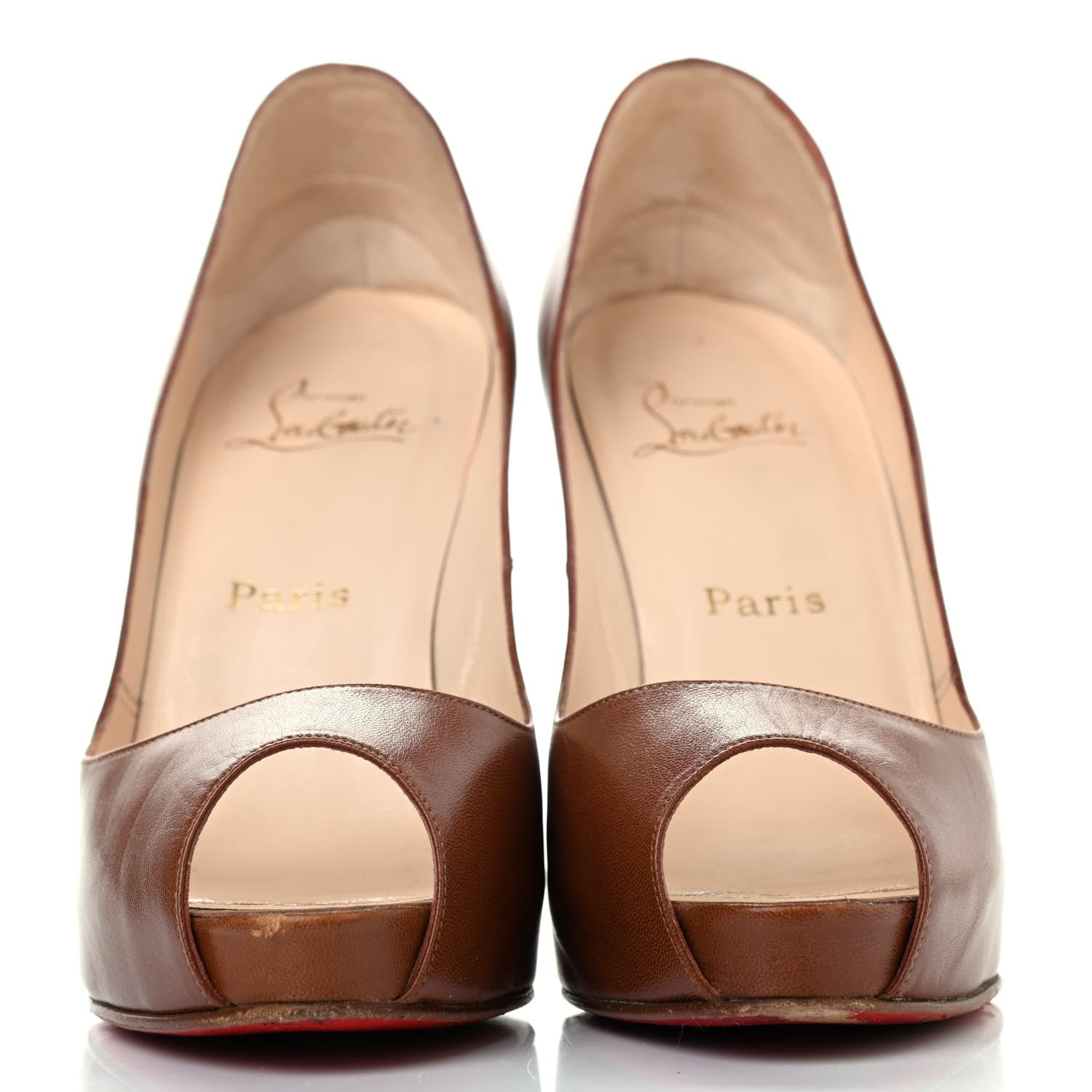 Christian Louboutin Nappa Very Prive 120 Pumps 39 Brown 2 of 4