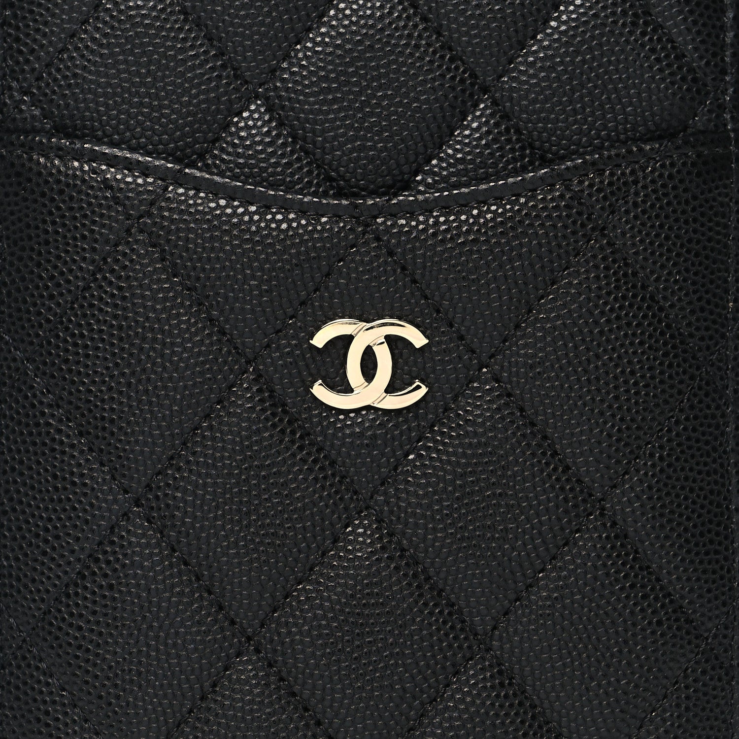Chanel Caviar Quilted Classic Flat Wallet Pouch Black 8 of 8