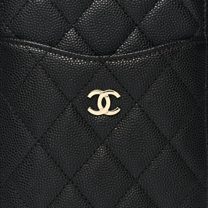 Chanel Caviar Quilted Classic Flat Wallet Pouch Black 8 of 8