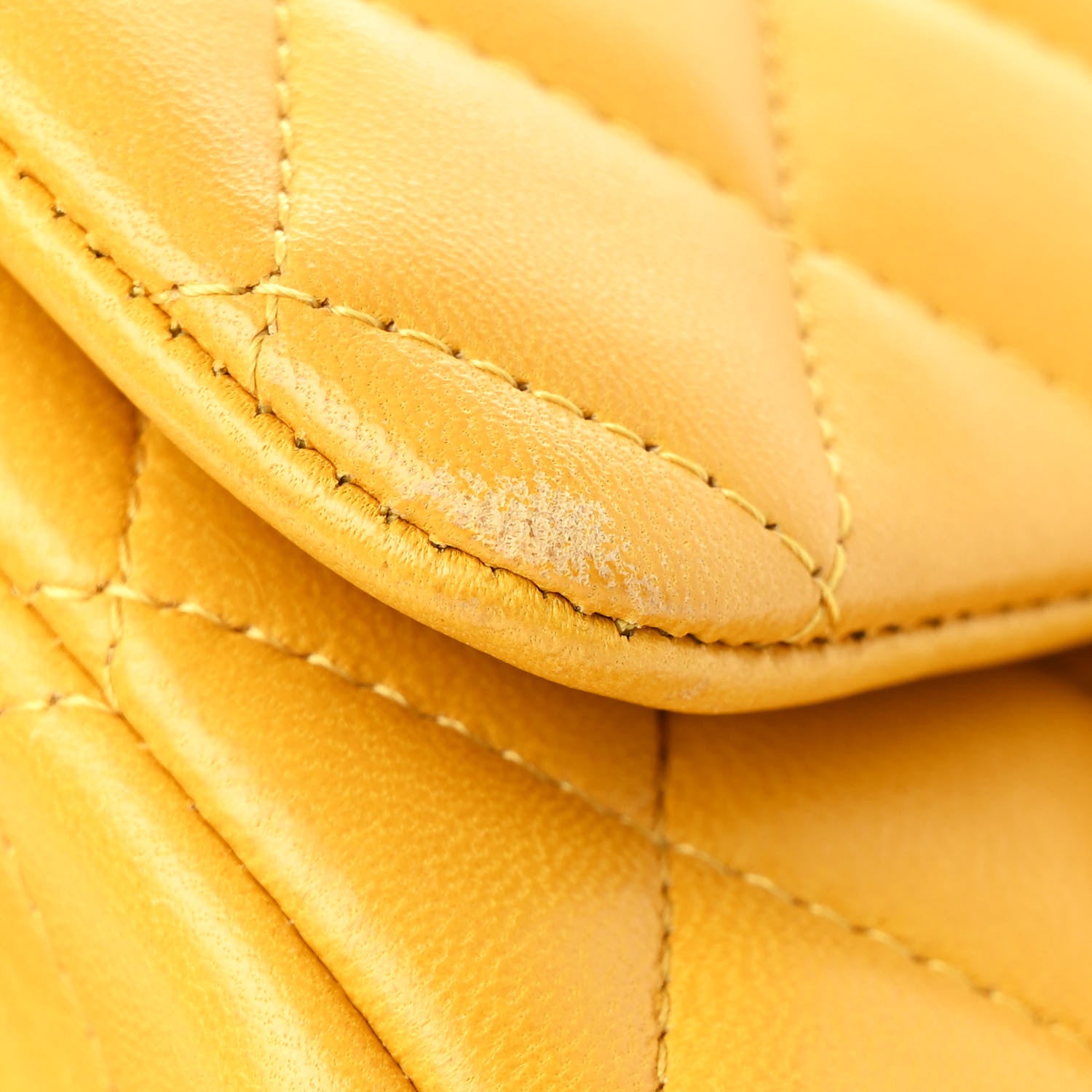 Chanel Lambskin Quilted Mini Square Flap Yellow 11 of 11