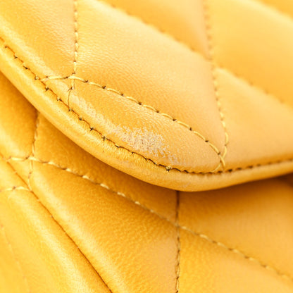Chanel Lambskin Quilted Mini Square Flap Yellow 11 of 11