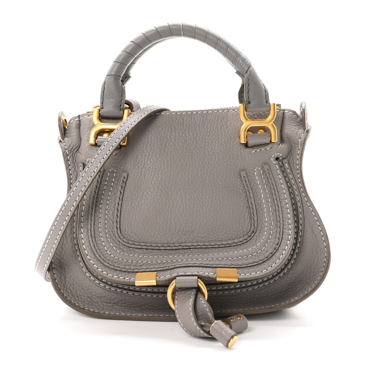 Chloe Calfskin Mini Marcie Satchel Cashmere Grey 1 of 11
