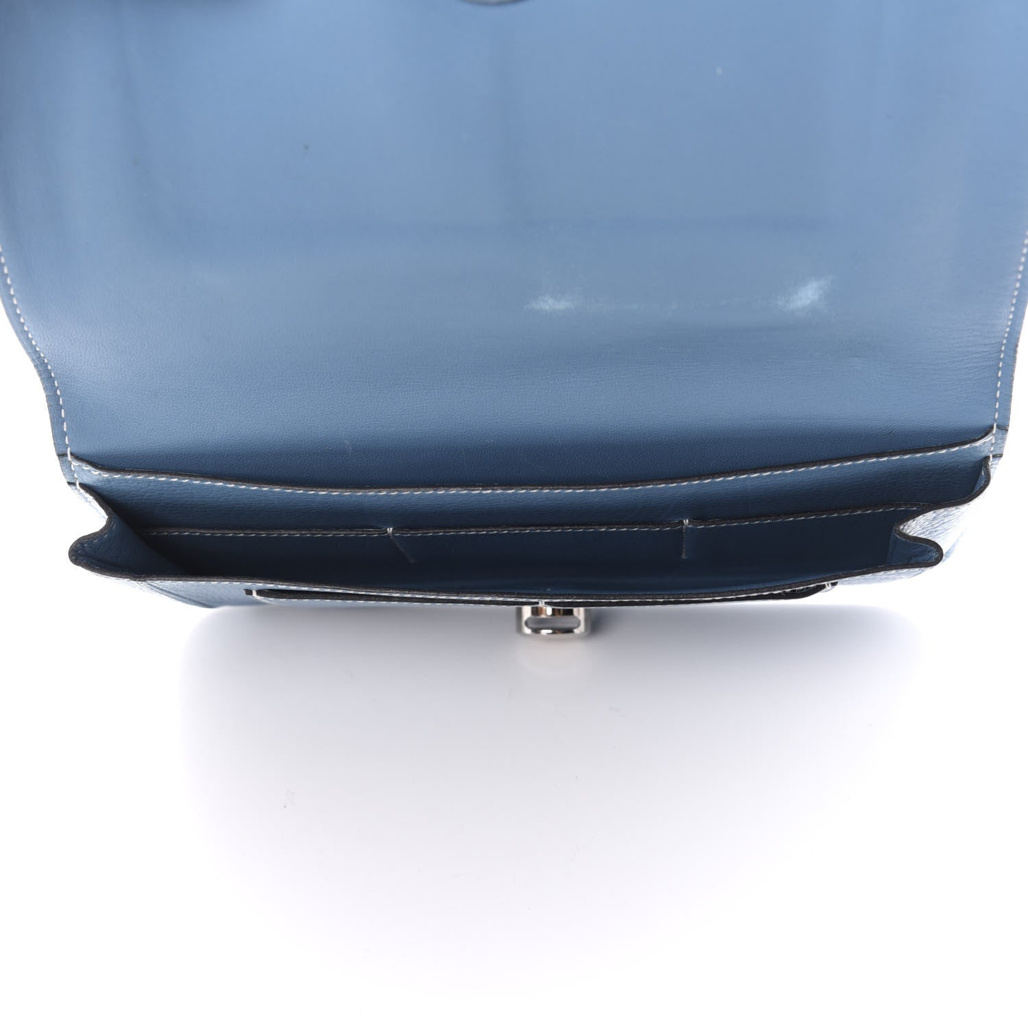 Hermes Veau Rodeo Dogon Duo Wallet Blue Jean 5 of 11