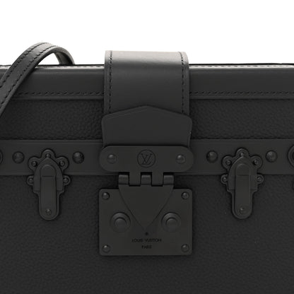 Louis Vuitton Calfskin Petite Malle Black 7 of 10