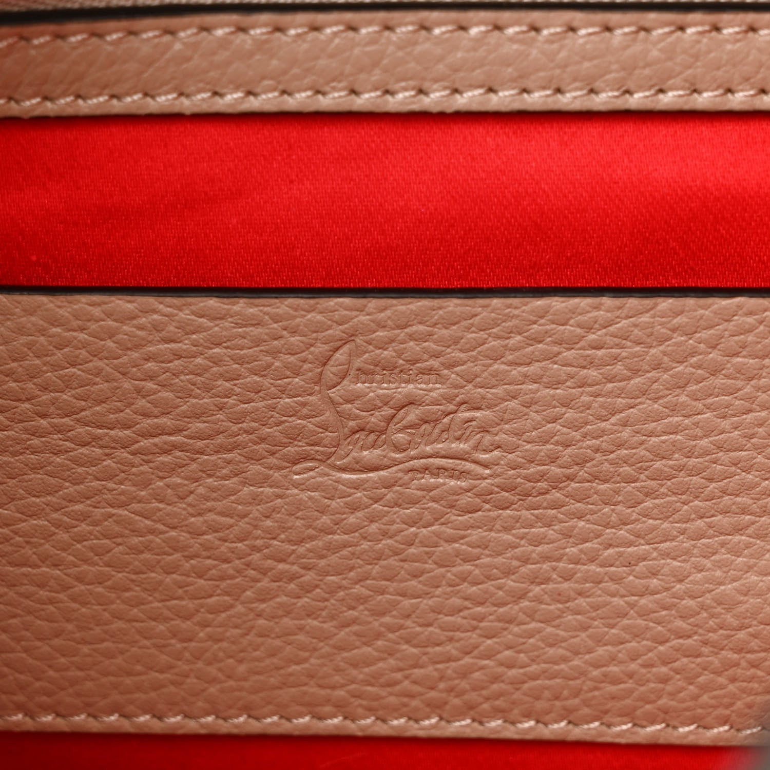 Christian Louboutin Grained Calfskin Carasky Shoulder Bag Feve 6 of 8