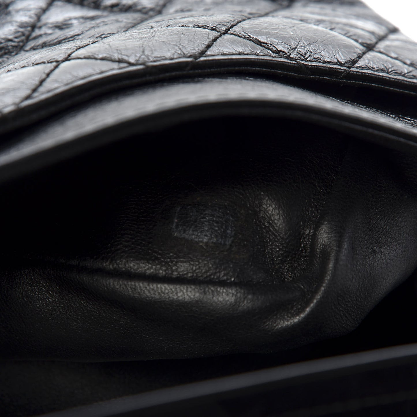 Aged Calfskin Quilted 2.55 Reissue 226 Flap So Black