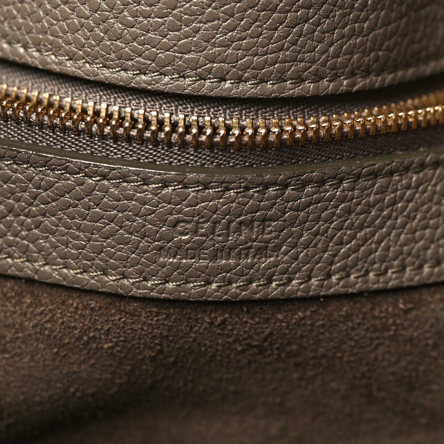 Soft Grained Calfskin Medium Belt Cabas Phantom Taupe