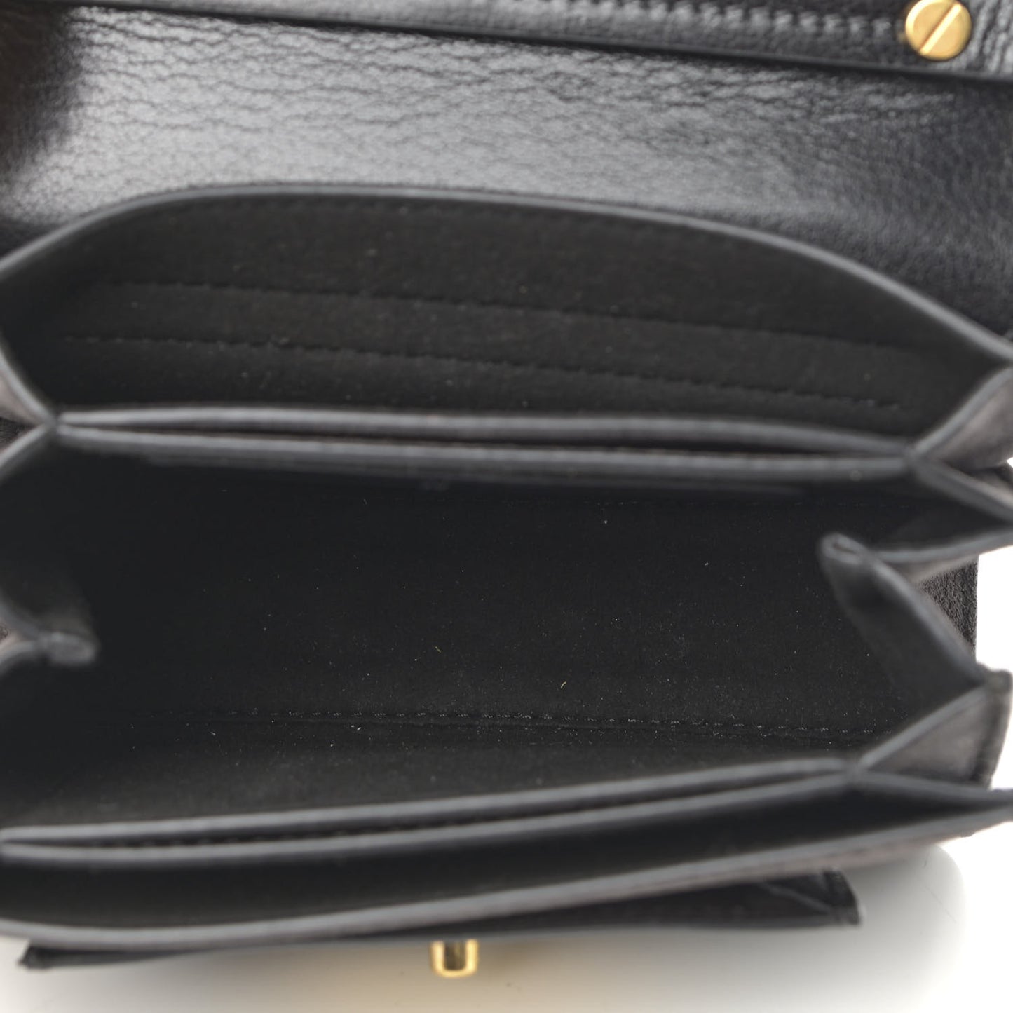 Goatskin Suede Mini GV3 Shoulder Bag Black