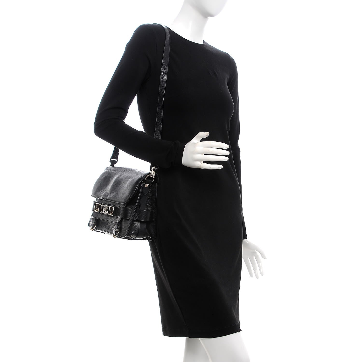 Proenza Schouler Calfskin PS11 Classic Shoulder Bag Black 2 of 10