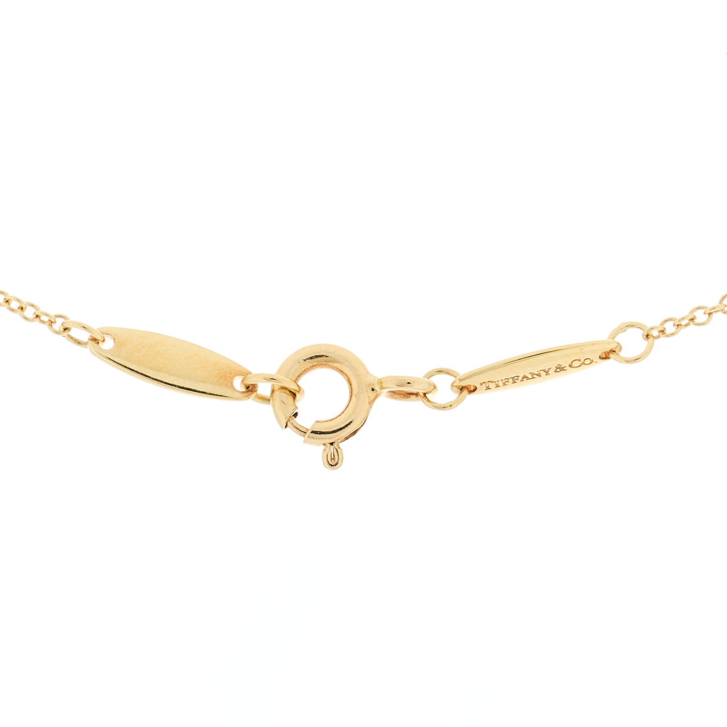 18K Yellow Gold Diamond Elsa Peretti .05ct Diamonds by the Yard Pendant Necklace