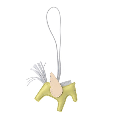 Hermes Milo Lambskin Grigri Rodeo Pegase Horse Bag Charm PM Jaune Bourgeon Bleu Brume Nata 1 of 4