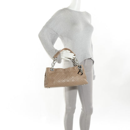 Christian Dior Lambskin Cannage Shoulder Bag Beige 2 of 7