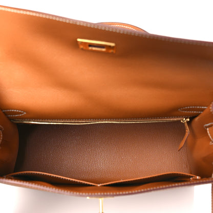 Hermes Epsom Kelly Sellier 32 Gold 5 of 11