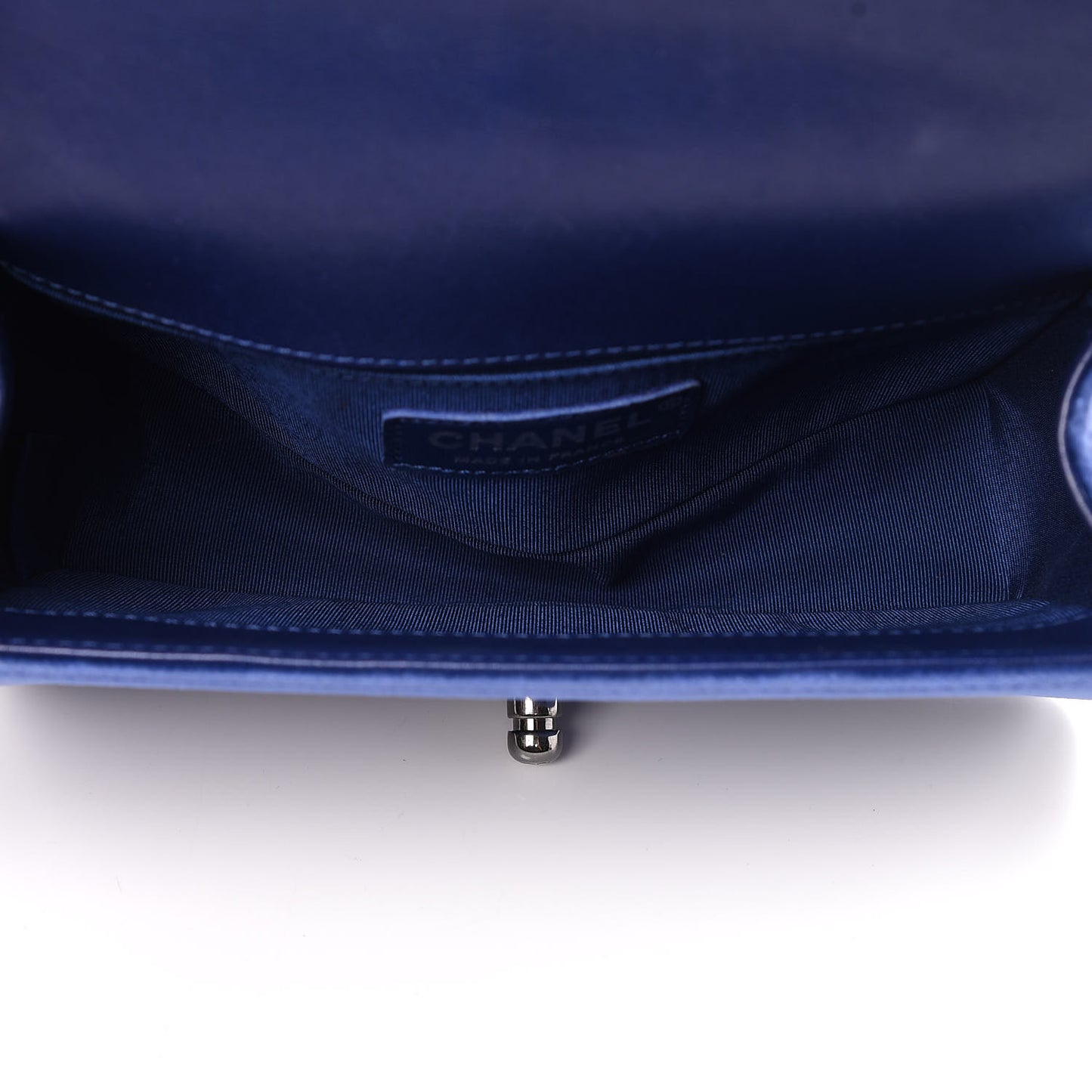 Velvet Quilted Small Boy Flap Blue