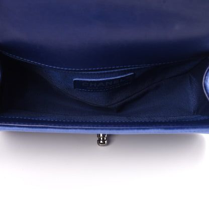 Chanel Velvet Quilted Small Boy Flap Blue 5 of 10