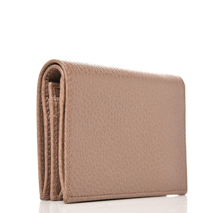 Gucci Pebbled Calfskin GG Marmont Card Case Porcelain Rose 3 of 8