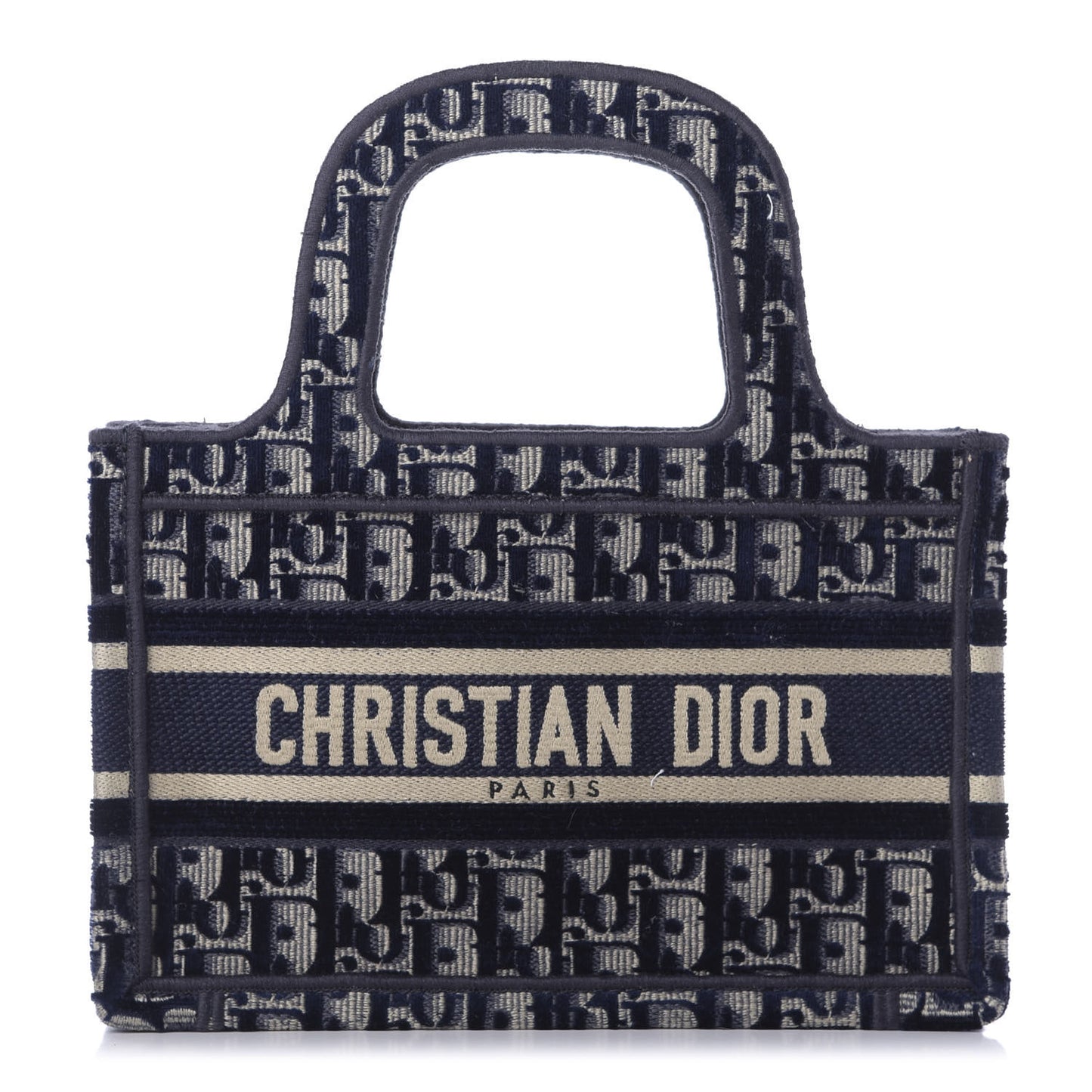 Oblique Mini Book Tote Blue Multicolor