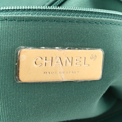 Chanel Lambskin Quilted Large Chanel 19 Flap Dark Green 5 of 9