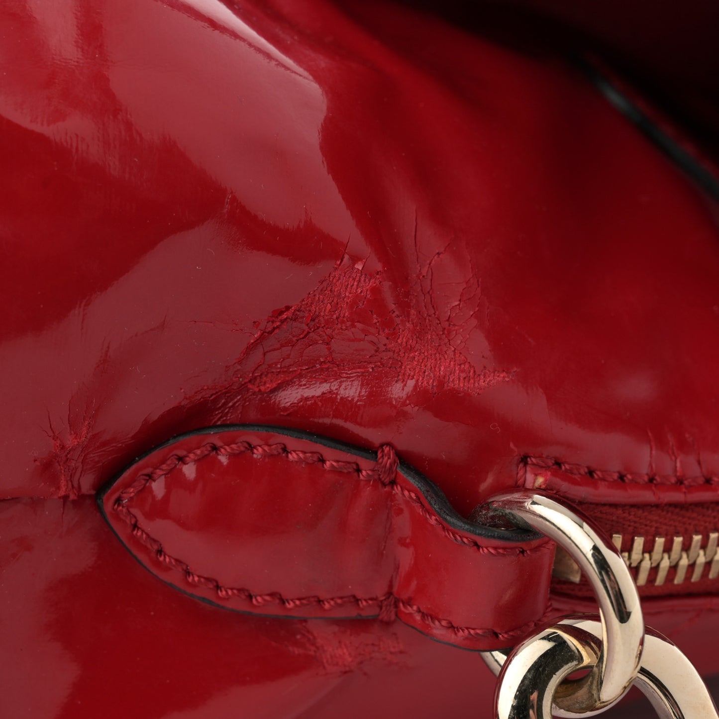 Patent Lacca Bow Dome Red