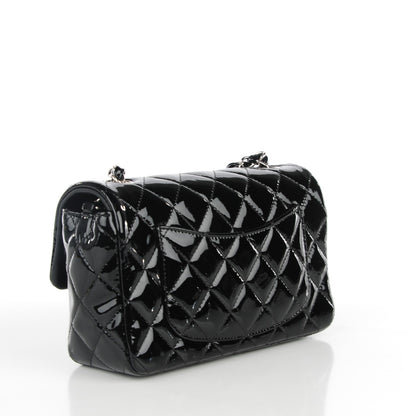 Chanel Patent Calfskin Quilted Mini Rectangular Flap Black 3 of 8