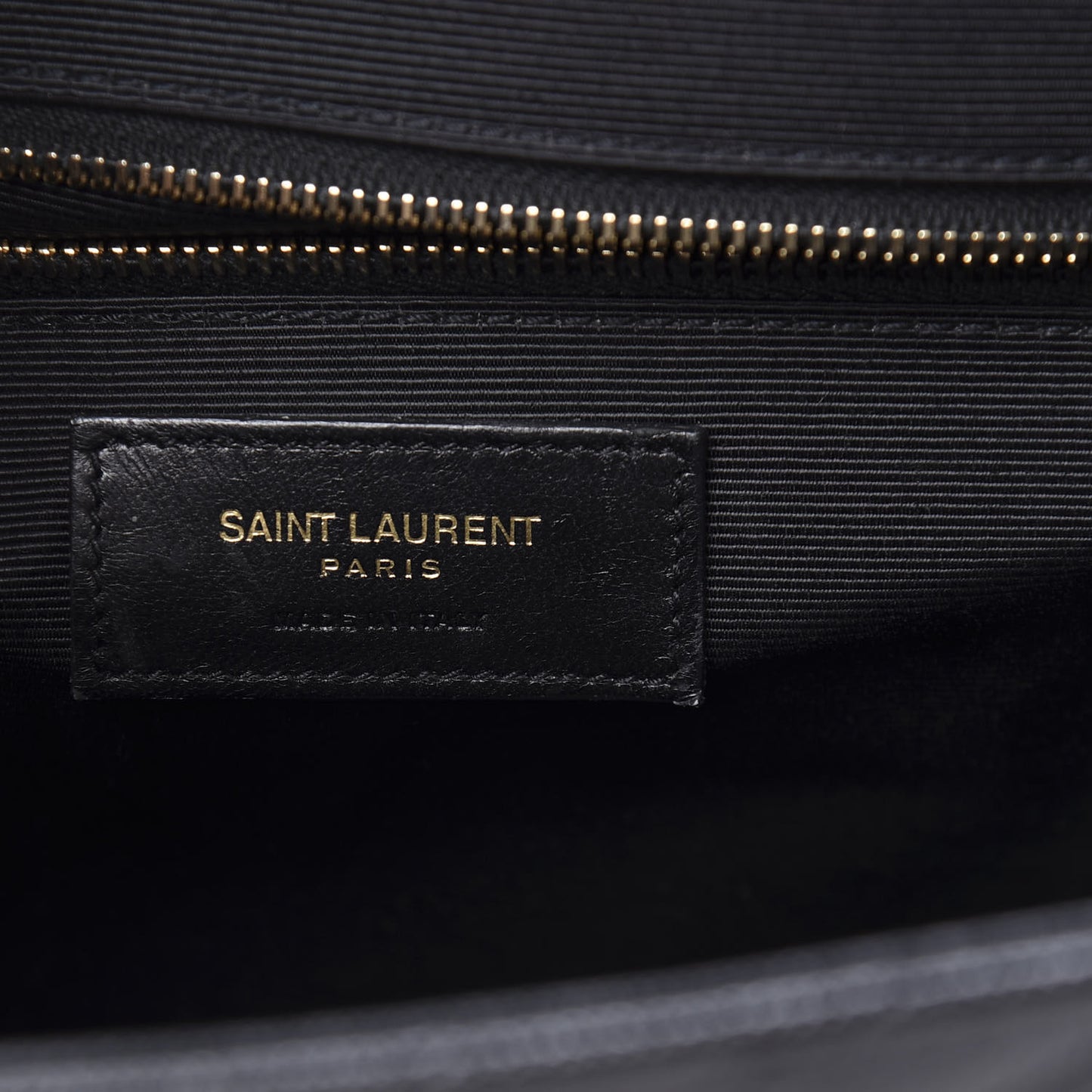 Grain De Poudre Matelasse Chevron Large Monogram Satchel Black