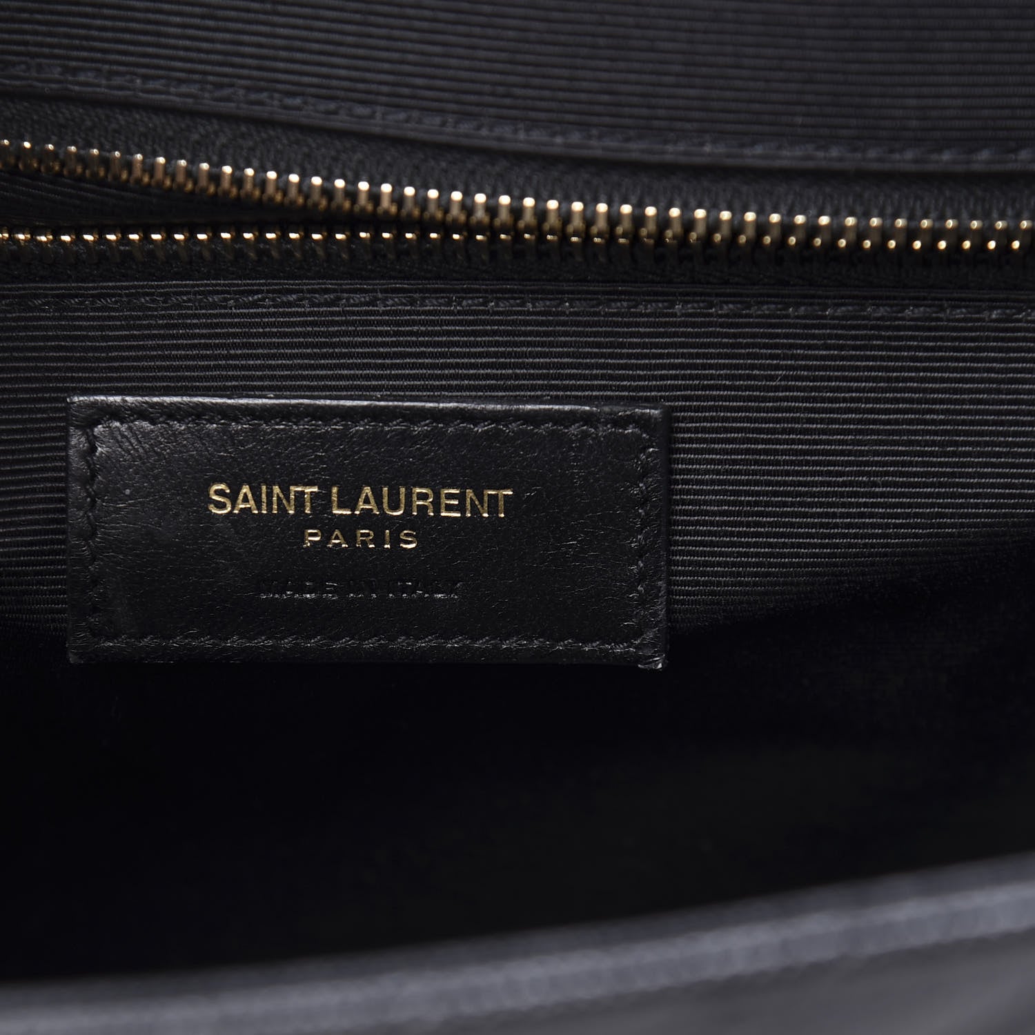 Saint Laurent Grain De Poudre Matelasse Chevron Large Monogram Satchel Black 6 of 10